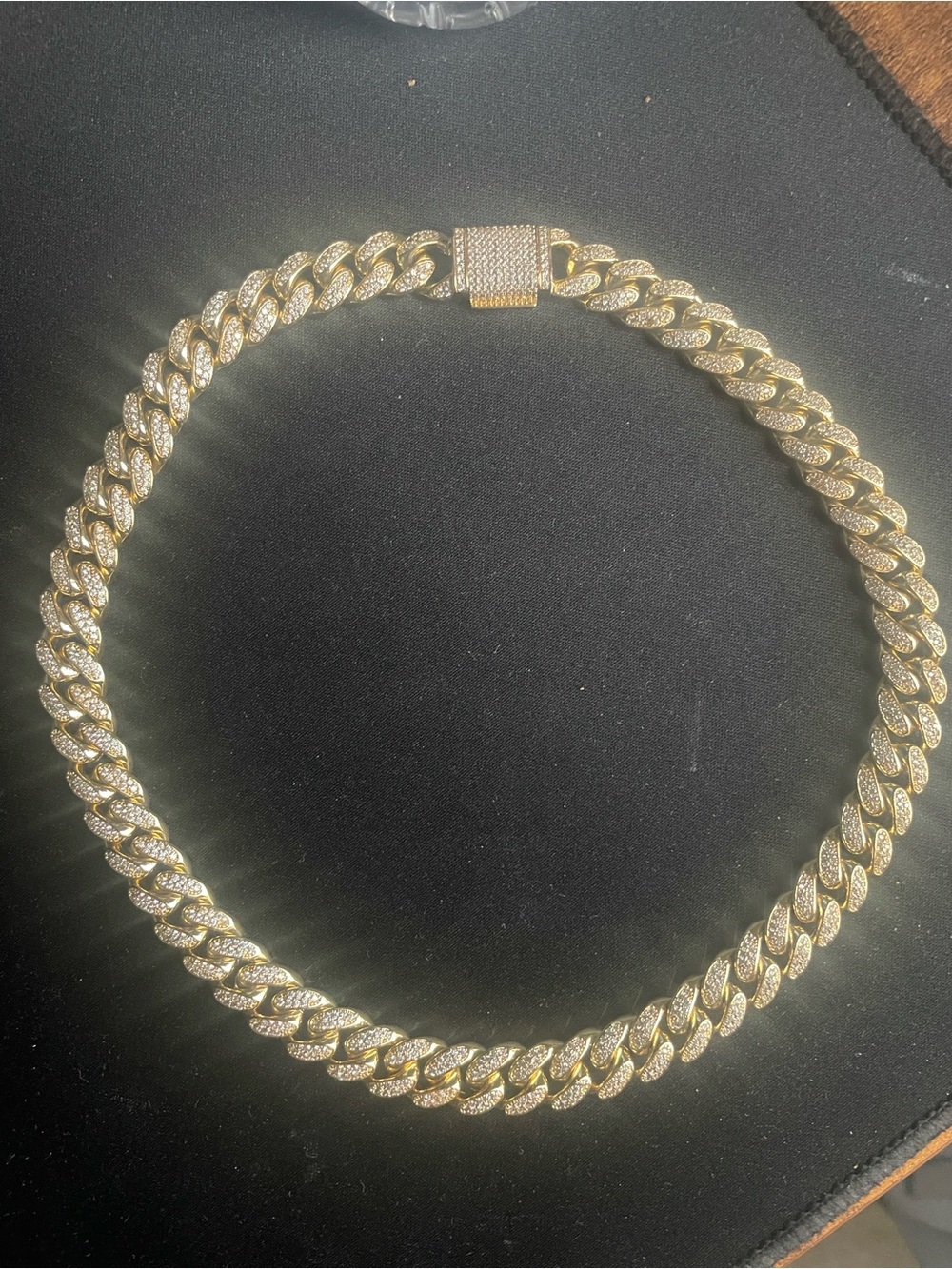 DIAMOND CUBAN LINK (12MM) IN YELLOW GOLD